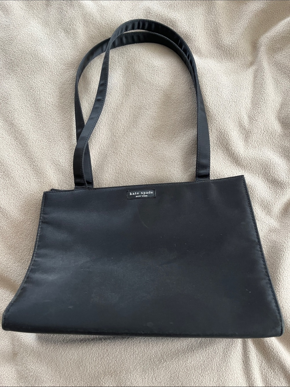 kate spade Black Satin Shoulder Tote